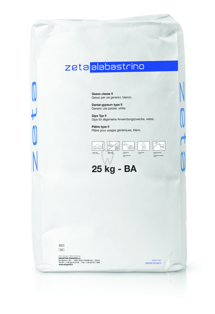 Alabastrino zeta bianco gesso tipo 2 materiali di consumo per l'elaborazione di modelli zeta zingardi